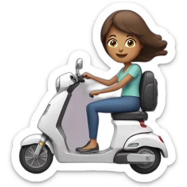 Mother on a electric scooter sticker
