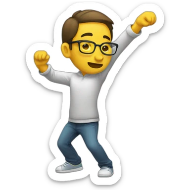 Personne qui fait un dab sticker