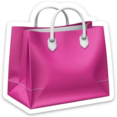 bolsa de papel fucsia con asas blancas y en el centro de la bolsa la palabra DRUNI en color blanco sticker