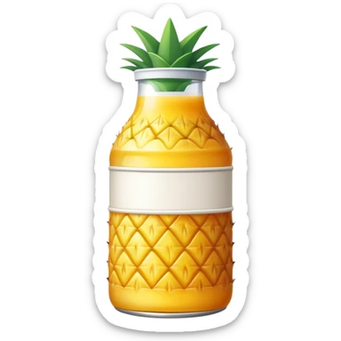 Pineapple juice bottle sticker
