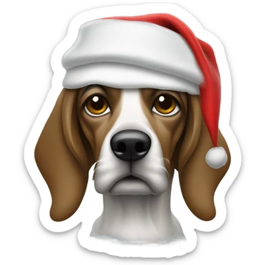 Snoop dogg with a santa hat on sticker