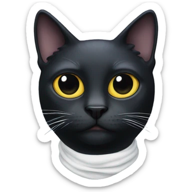 A third-eye black cat sticker