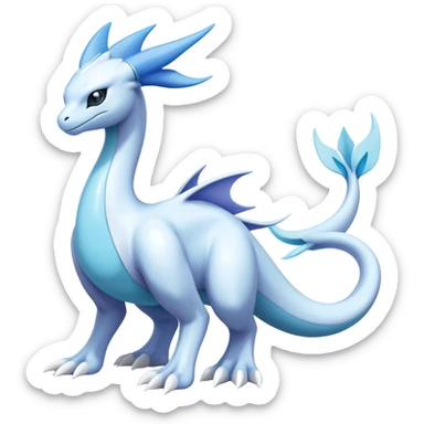 Futuristic-lugia-dragonair-suicune-hybrid, full body sticker