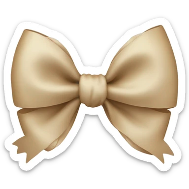 Beige bow Christmas  sticker