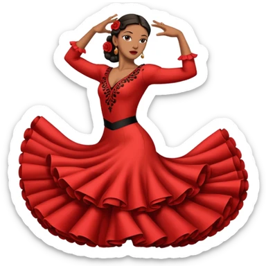 Flamenco dancer pose sticker