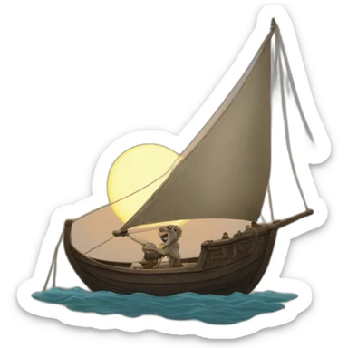 Charon sailing Acheron sticker