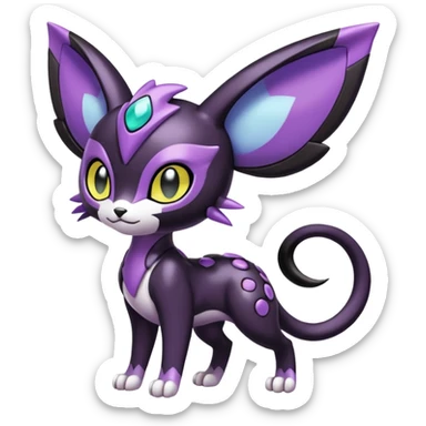 Meloetta-Noibat-Gatomon-Liepard-Pokémon-Digimon-Fakémon-fusion-hybrid-creature sticker