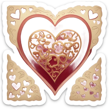 vintage valentine’s day card red sticker