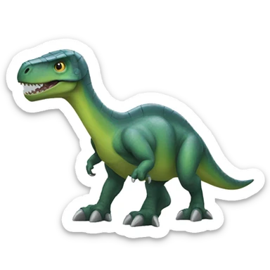 a technological dinosaur sticker