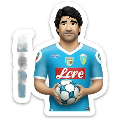 Maradona con la maglia del Napoli  sticker