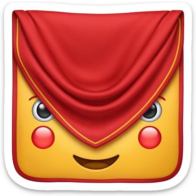 maak een geen gezicht van alleen een rood zakdoek geen andere dingen er op heen, zo'n oudewetse zakdoek rood sticker