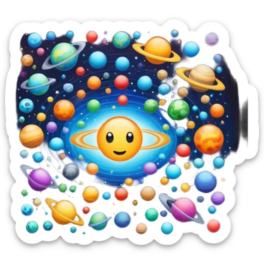 Multiverse inside a frame sticker