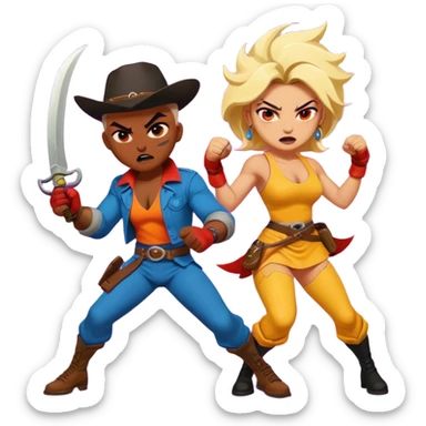 fighting gif on baddies west and baddies east for my server sticker