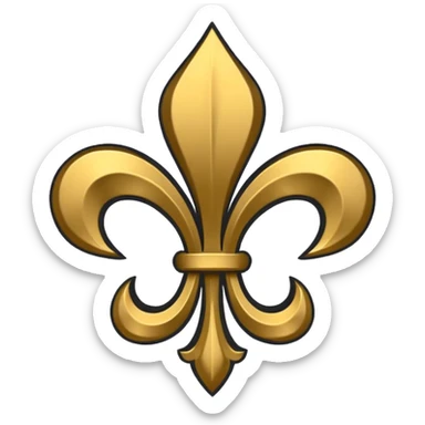 black Louisiana state outline and fluer de lis gold sticker