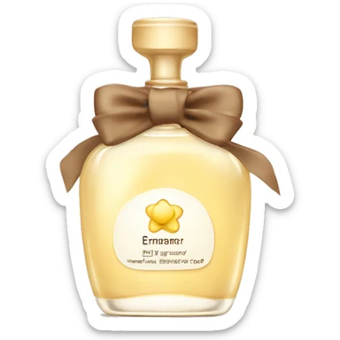 vanilla perfume with a light brown bow sticker