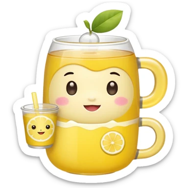 Sanrio with lemon tea sticker