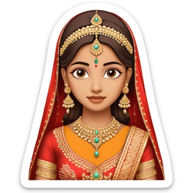 indian bride getup sticker