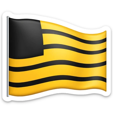 A flag emoji similar to German flag but replace color red with white sticker