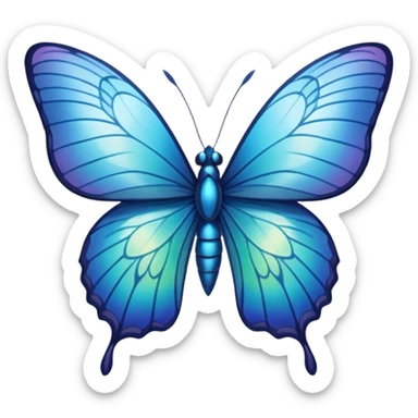 Mariposa azul sticker