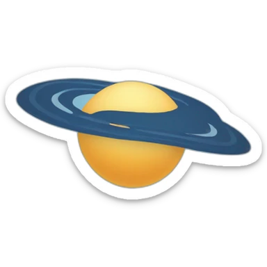 Saturne avec un fond bleu  sticker