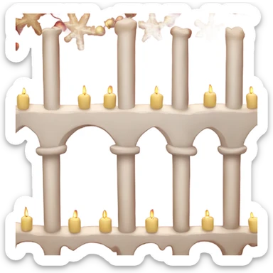 Red Christmas candle arch   sticker