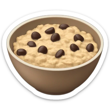 oatmeal bowl with chocolate chips sticker