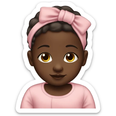newborn dark skin baby daughter  sticker