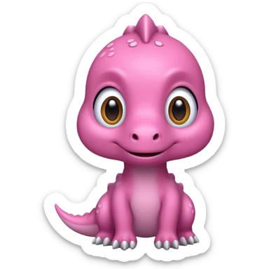Dinosaurio rosa cute sticker