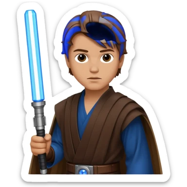 star wars Jedi Knight Anakin with blue lightsaber sticker