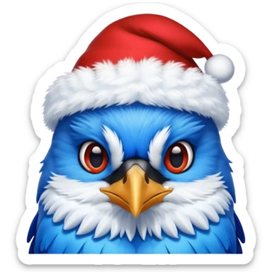 Christmas Jays with red hat sticker