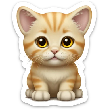 Scottish golden chinchilla kitten orange color with yellow eyes sticker