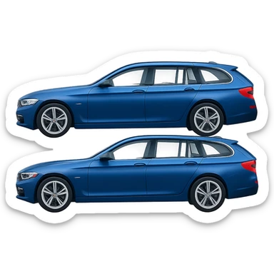 Make the car blue, keep the original style, no background. sticker
