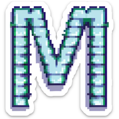 intertwining of two letters M and O sticker