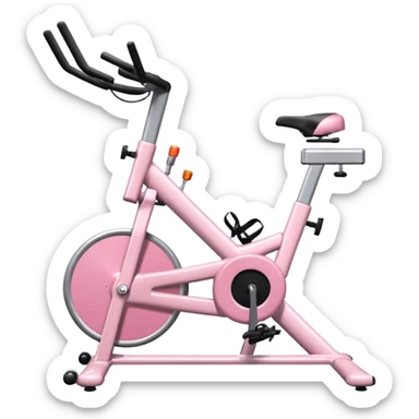 light pink stationary bike sticker