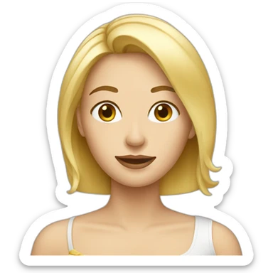French blond woman sticker