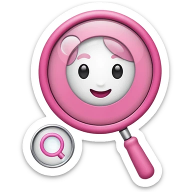 mix light pink dark pink and white girly internet wifi with a magnifying glass\ sticker