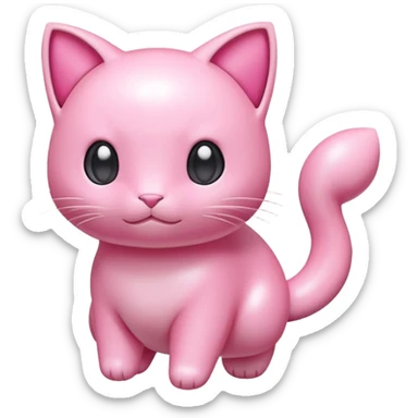 pink Mew Pokemon floating sticker