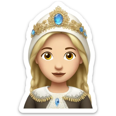 Russian girl in kokoshnik sticker