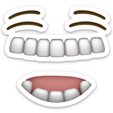 Smile with piercings  sticker