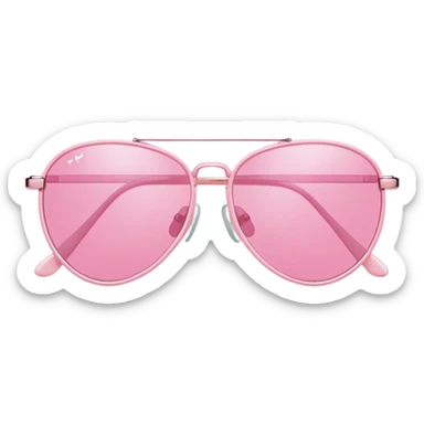 teardrop shaped pink frameless sunglasses, Y2K aesthetic, early 2000s style sticker