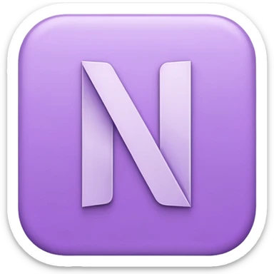 Netflix aesthetic "N" logo in pastel purple sticker