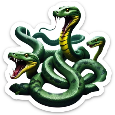 Thriller Movie Icon: A dramatic, close-up collage with sinister villains, a slithering anaconda, and zombie figures emerging from the shadows. Dark and moody atmosphere with eerie lighting, tension-filled elements, among jungle. Transparent background. sticker