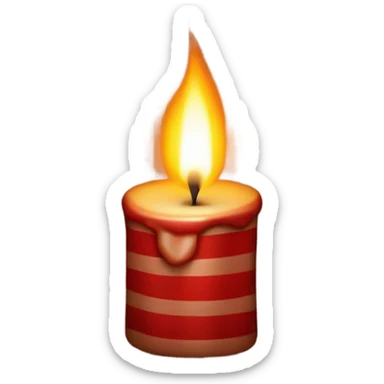 christmas candle burning curtain  sticker