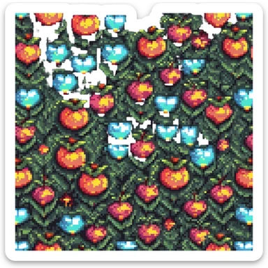 Convert this image to pixel art style with clear pixelated details and vibrant colors, preserving the original composition and elements. sticker