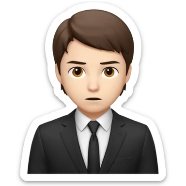 a liittle tired and frustrated entepreneur (only his face). with suit and only a little bit emotional face. young entepreneurs with various suits, but in classic colours. various hair. one person per one emoji. give me a few options. not so tired, more like normal face. sticker