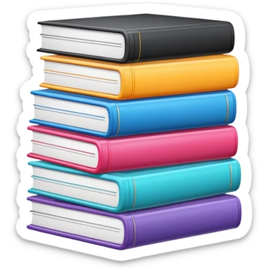 Modern books and magazines  sticker