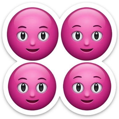 magenta color sphere,Negative : Emoji. sticker