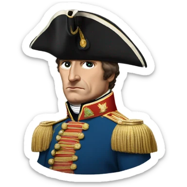 Napoleon Bonaparte with a vision Pro on sticker