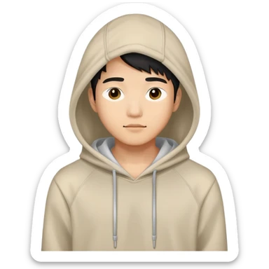 im a asian male, don't wear classes, always wear a hoodie. im 20 years old sticker