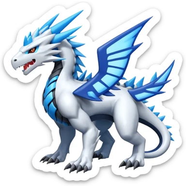Lighdramon-Kyurem-Aequcedramon-fusion sticker